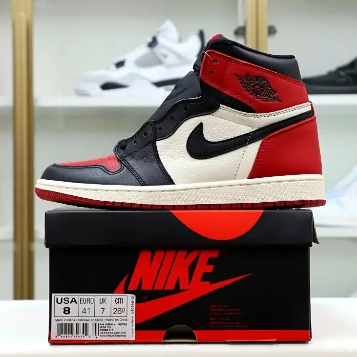 JORDAN TOE' Kimikick 'BRED OG RETRO 1 HIGH AIR 0523